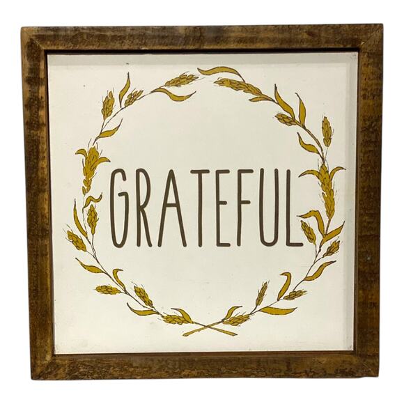 Unbranded Other - Grateful Wood Sign 8"x8"x1"